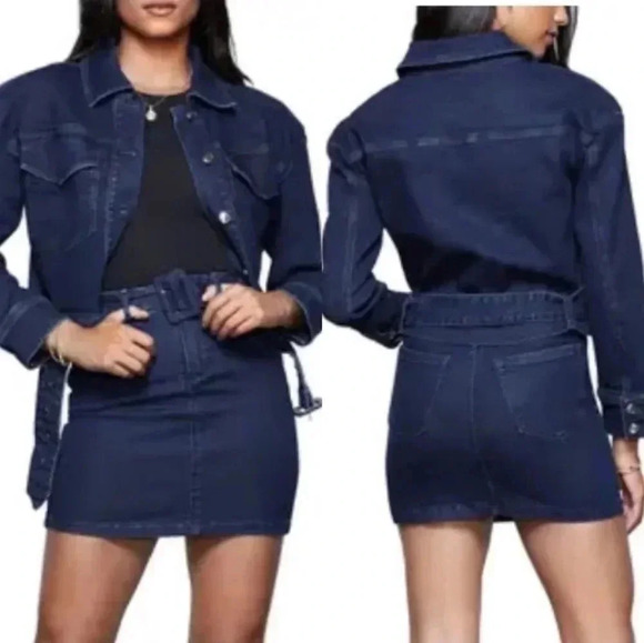 Good American 70's Icon Denim Snap Button Closure Jean Jacket(0)XS - Picture 1 of 15